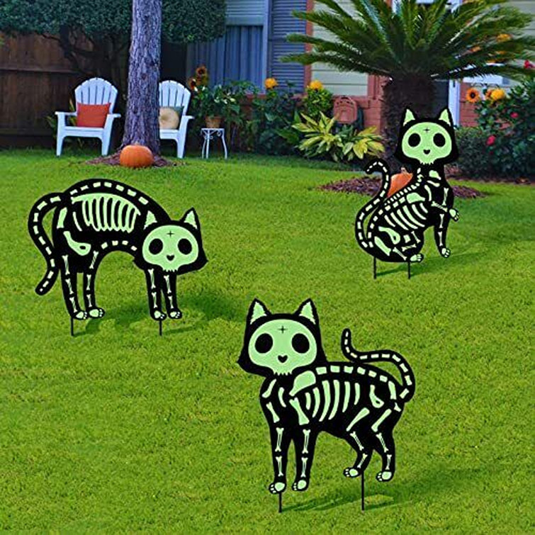 The Holiday Aisle® Outdoor Halloween Decorations Yard Signs 5Pcs Glow